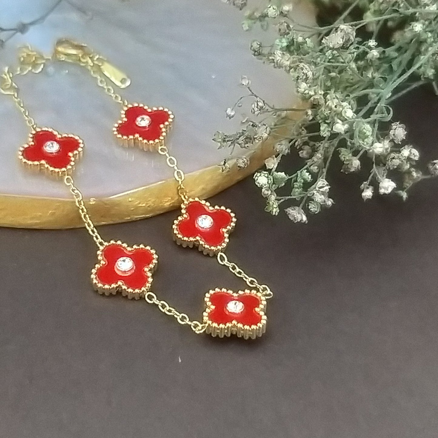 Floral Quad ~Red
