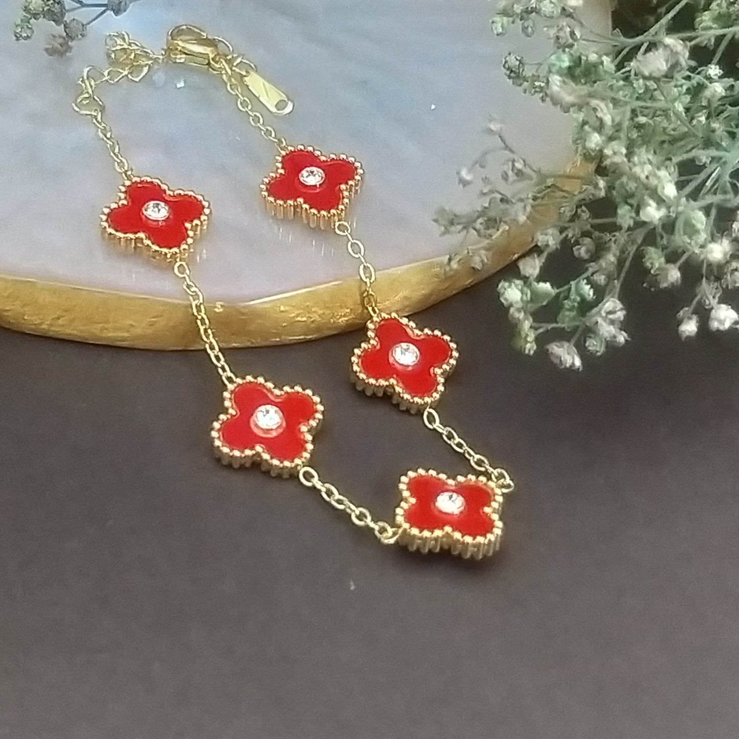 Floral Quad ~Red