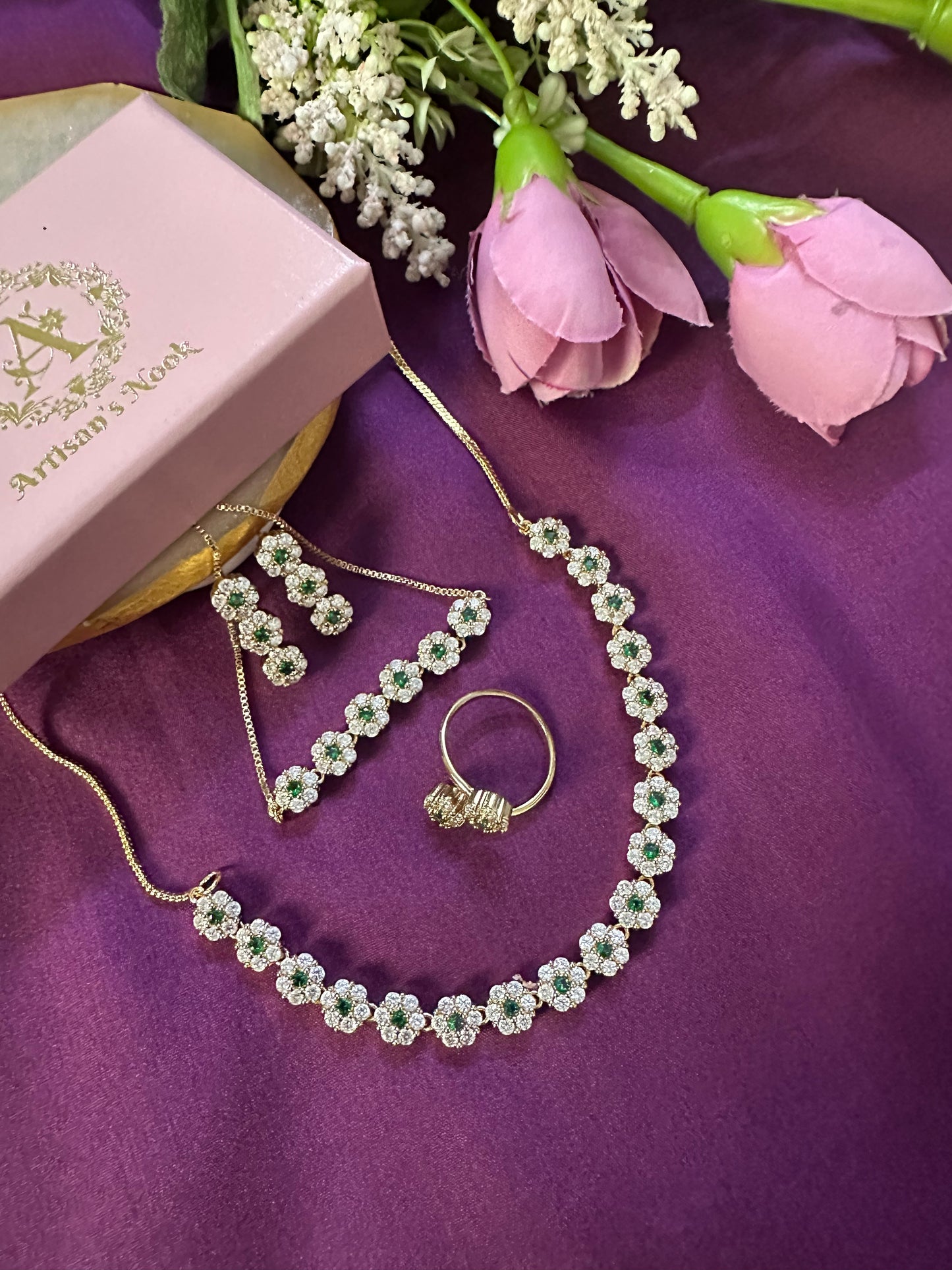 Floral Cascade ~ Green
