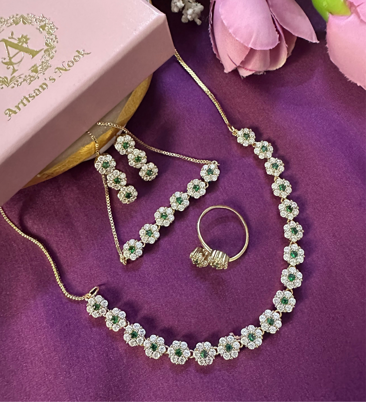 Floral Cascade ~ Green