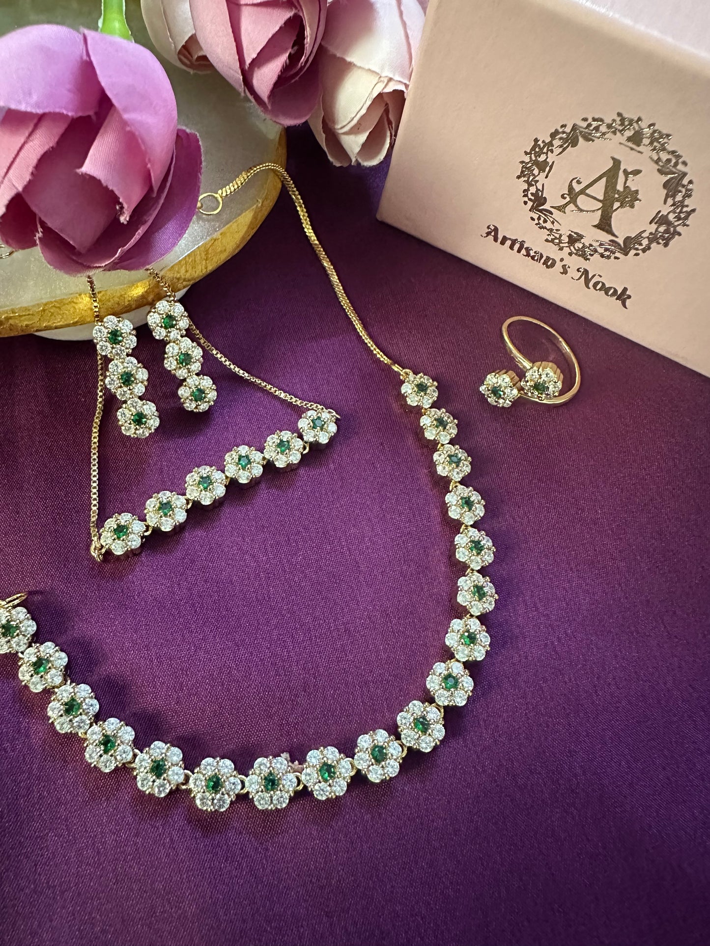 Floral Cascade ~ Green
