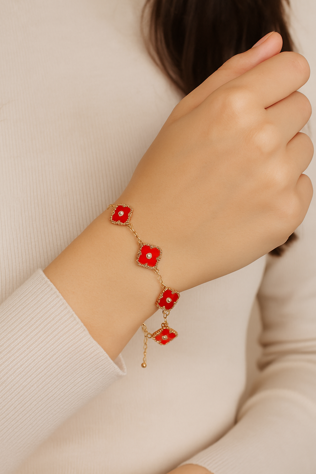 Floral Quad ~Red